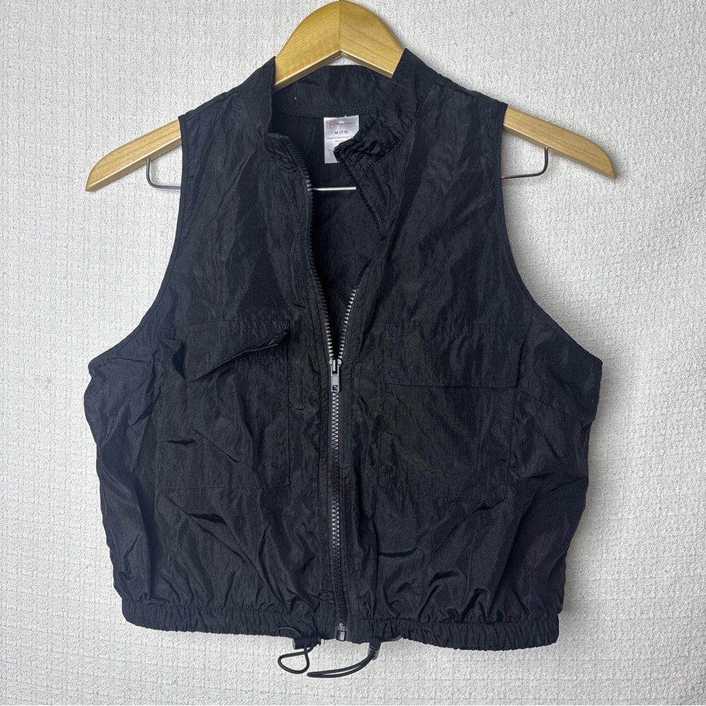 No Boundaries Black‎ Sleeveless Bomber Jacket